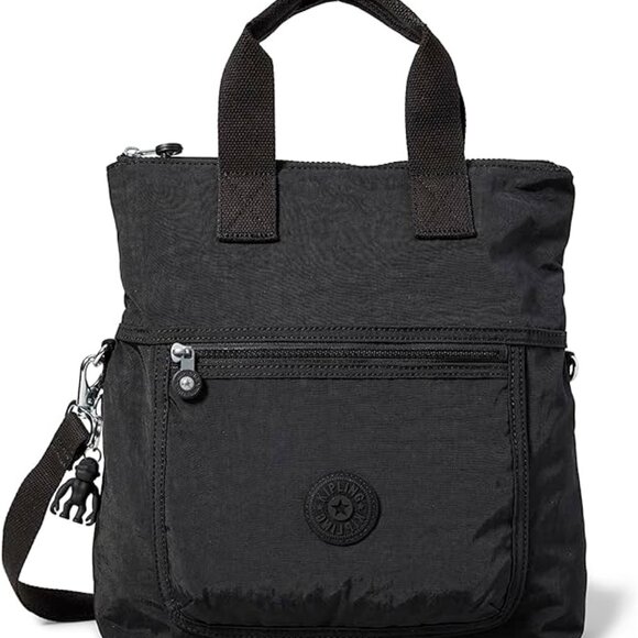 NWT Kipling Eleva  Black Convertible Tote Bag/Crossbody - Picture 1 of 10